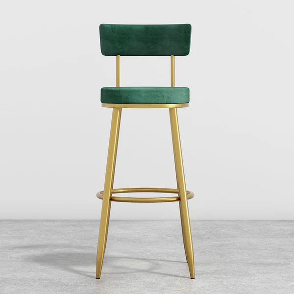 Tabouret de bar moderne avec assise ronde et dossier