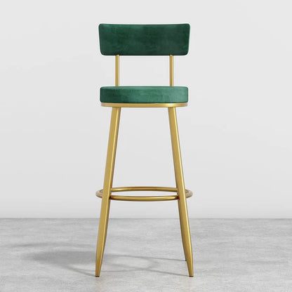 Tabouret de bar moderne avec assise ronde et dossier